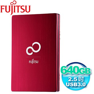 Fujitsu 法斯系列 640G USB3.0 2.5吋行動硬碟(紅色)