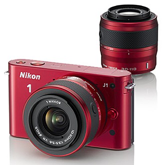 Nikon J1 10-30mm+30-110mm 雙鏡組 公司貨- 紅色