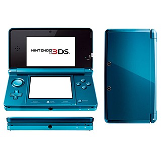 N3DS主機(水波藍)+3D遊戲片[實感賽車3D版]-平輸商品