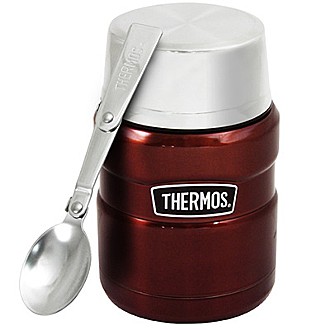 【THERMOS膳魔師】不鏽鋼真空保溫杯瓶470ml-咖啡紅