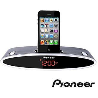 Pioneer iPod/iPhone Docking鬧鐘揚聲器X-DS301-K(輕薄外觀融合前衛造型)