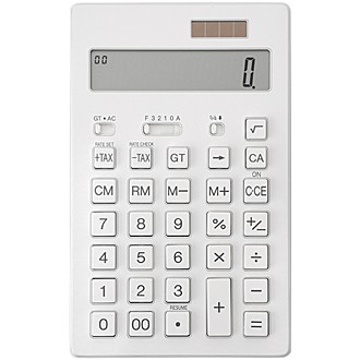 MUJI 無印良品_計算機(白色/12位)