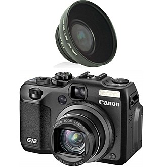 ★組合商品★Canon PowerShot G12 翻轉螢幕新滾輪設計完美機+ Kamera 58mm Pro 外接式廣角鏡