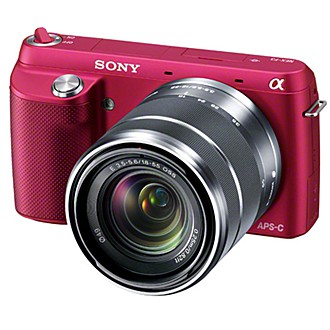 SONY NEX-F3K 變焦鏡組(桃紅色) - 花漾自拍機