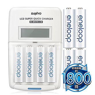 NEW三洋旗艦型LCD急速充電組(內附3號8入)