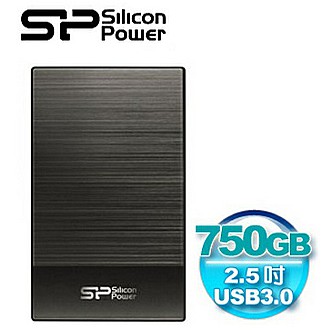 Silicon Power D05 750GB USB3.0 2.5吋行動硬碟-尊爵黑