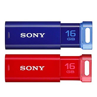SONY 鋼琴鏡面 MicroVault Click 隨身碟 16GB 蜘蛛人限量包 (藍色)