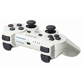 PS3 原廠無線震動手把(典雅白)