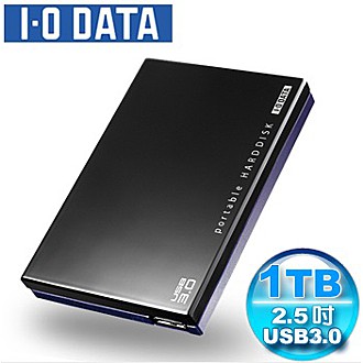 I-O DATA 超高速系列 1TB USB3.0 2.5吋行動硬碟-內斂黑