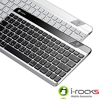 i-rocks IRK05BN 超薄型可充電式藍芽鍵盤(白色)