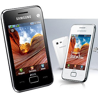 Samsung S5222 Star 3 雙卡雙待時尚品味機(白)