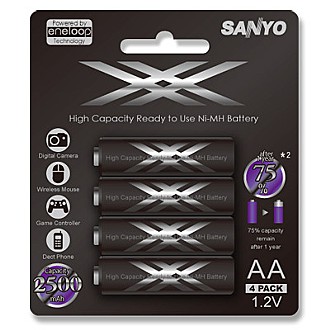 日本三洋 2500mAh低自放3號鎳氫電池8入-(專業版)