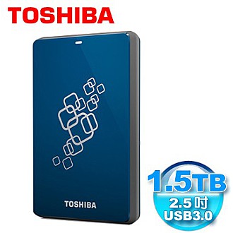 Toshiba Canvio 愛線碟 1.5TB USB3.0 2.5吋行動硬碟-搖滾藍