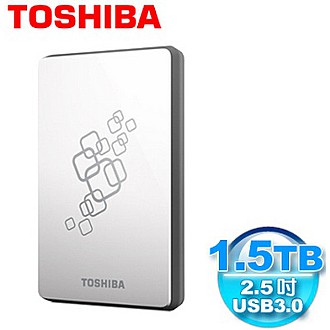 Toshiba Canvio 愛線碟 1.5TB  2.5吋行動硬碟-搖滾白