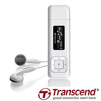 創見 8GB MP330 MP3 音樂播放器 (白)