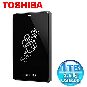 Toshiba Canvio 愛線碟 1TB USB3.0 2.5吋行動硬碟-搖滾黑