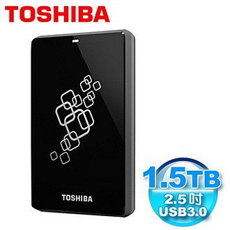 Toshiba Canvio 愛線碟 1.5TB USB3.0 2.5吋行動硬碟-搖滾黑