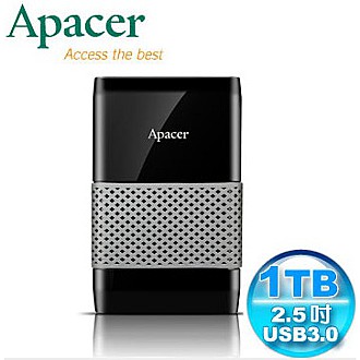 Apacer宇瞻 AC231 1TB USB3.0 2.5吋行動硬碟(菱格黑)
