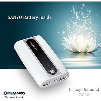 Geomaro 晶鑽行動電源 日本三洋電池芯 Galaxy Diamond 6600mAh Power Bank