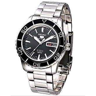 SEIKO 雅痞風5號23石自動機械錶(銀刻)