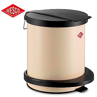 威士克‧5L腳踏垃圾筒【PEDAL BIN 101】- 米白