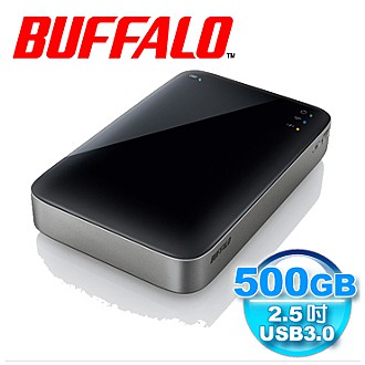 BUFFALO 無線WIFI 500GB USB3.0 2.5吋行動硬碟