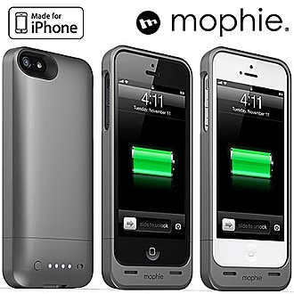Mophie Juice Pack Helium iPhone 5 背匣式行動電源-銀黑