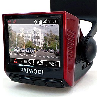 PAPAGO! P3 測速/車距提醒 行車記錄器-紅色
