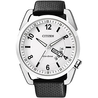 CITIZEN Eco-Drive 逆光奇蹟光動能腕錶-白/黑/42mm