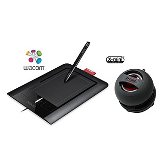 Wacom Bamboo PEN & TOUCH 觸控數位板+X-mini II 攜帶型喇叭(黑)