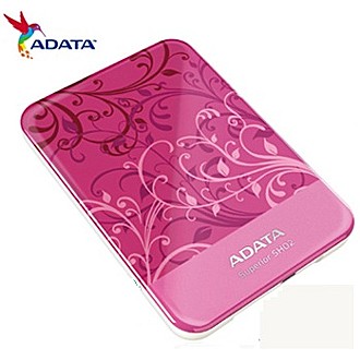 A-DATA SH02漾彩行動硬碟-MINI 640G (璀燦亮粉)
