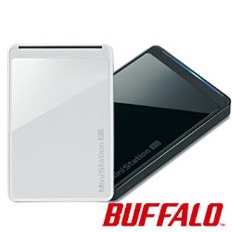 Buffalo 2.5吋 1TB USB3.0超薄鏡面行動硬碟(白色)