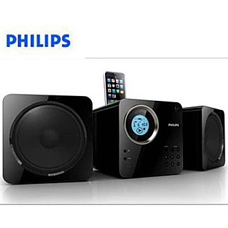 飛利浦PHILIPS黑炫風造型iPod/CD迷你音響 (DCM105)