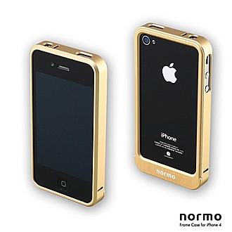 【normo】iPhone4 鋁合金保護框-霧金(噴砂特仕版)