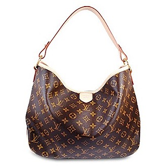 ★女王專屬情人禮★Louis Vuitton LV 新款熱銷 Delightful PM 經典格紋皮飾邊肩背包(M40352)