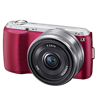 SONY NEX-C3D 口袋單眼相機-雙鏡組 (桃紅)