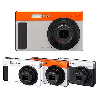 PENTAX Optio H90 -簡約懷舊復古相機(銀橘)