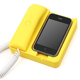 Phone X Phone 智慧iphone電話機。亮黃