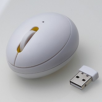 ELECOM 無線迷你彩蛋滑鼠（蛋白）