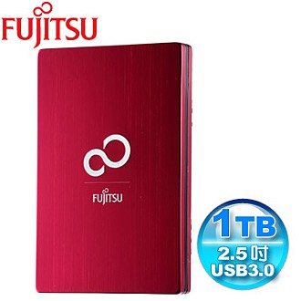 Fujitsu 法斯系列 1TB USB3.0 2.5吋行動硬碟(紅色)
