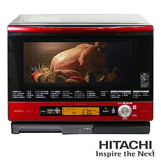 【日立HITACHI】日本原裝過熱水蒸氣烘烤微波爐／晶鑽紅